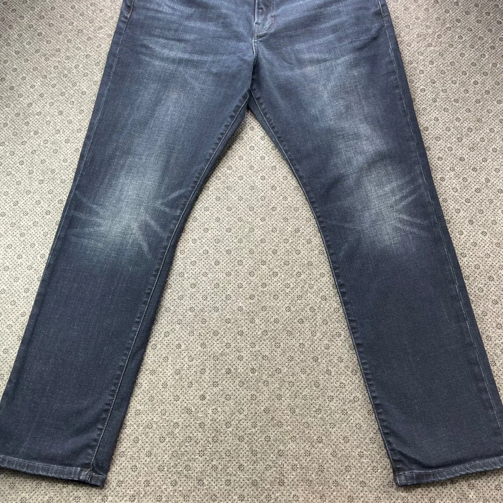 Lucky Brand Mens Dark Wash Straight Leg Jeans 34x32 Blue Denim Stretch Tencel